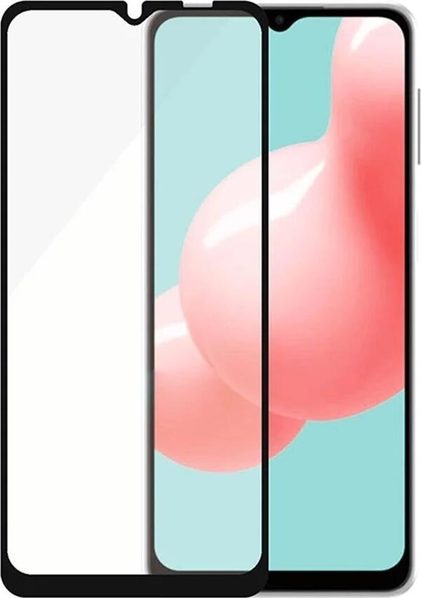 Helmet Diamond Glass 4D Tempered Glass Screen Protector for Samsung Galaxy A32, Scratch and Shock Resistant, Anti-Fingerprint Coating, Black