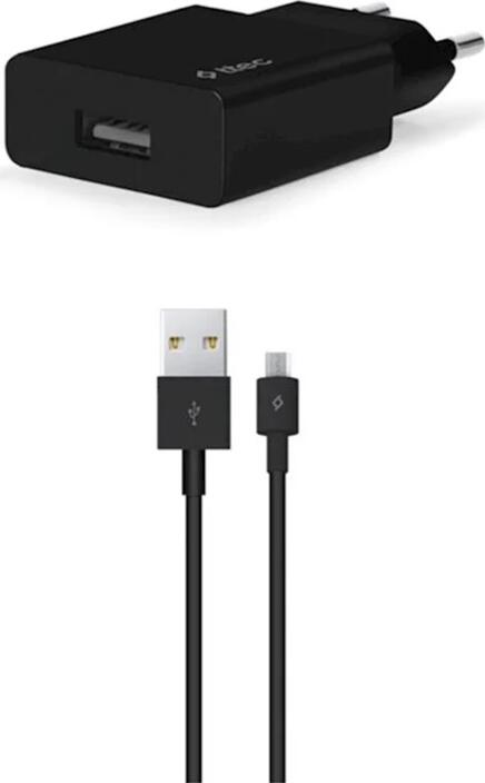 ttec Wall Charger with Cable USB to Micro USB 2.1A (1.2m) Smart Travel, Black