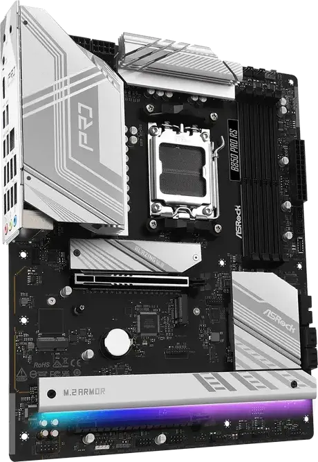 Материнская плата ASRock B850 Pro RS ATX, сокет AMD AM5, чипсет B850, DDR5 8000МГц, M.2 PCIe Gen5, 2.5G LAN, поддержка Ryzen 7000/8000/9000