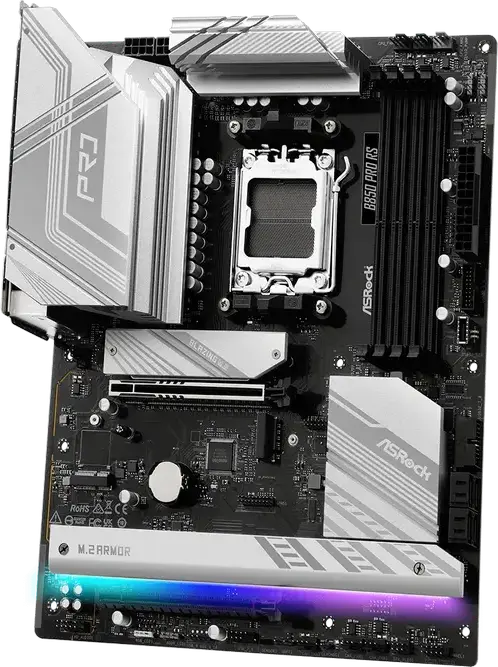 Материнская плата ASRock B850 Pro RS ATX, сокет AMD AM5, чипсет B850, DDR5 8000МГц, M.2 PCIe Gen5, 2.5G LAN, поддержка Ryzen 7000/8000/9000
