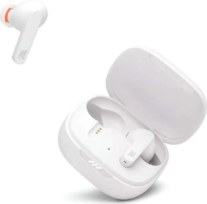 JBL Live Pro+ TWS True Wireless Earbuds - White, with Adaptive Noise Cancelling ANC, 11mm Dynamic Drivers, IPX4 Water Resistance, Wireless Charging, 28h Battery