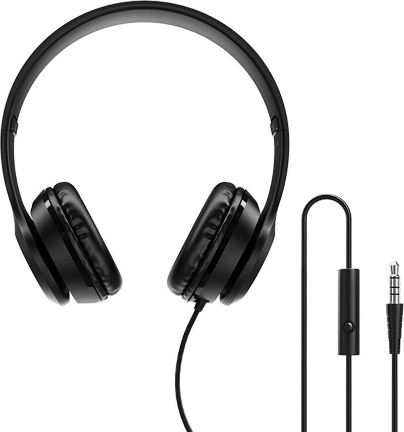 Casca On-Ear Borofone BO05 Star cu Microfon Incorporat, Difuzor 40mm, Jack 3.5mm, Design Pliabil, Cablu 1.2m, Negru