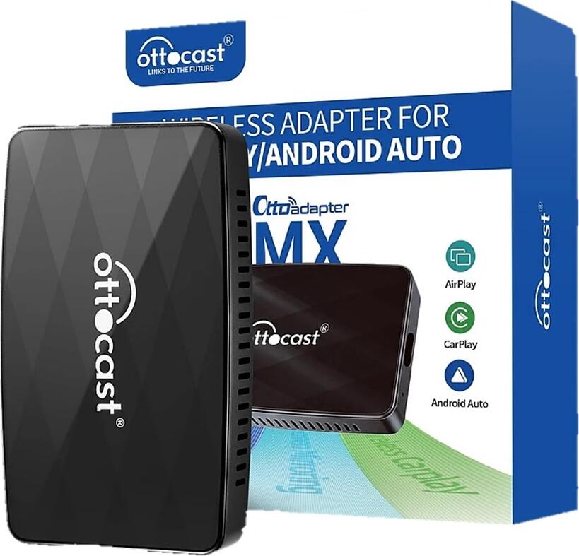 Adaptor Ottocast OttoAdapter CA360-B pentru CarPlay si Android Auto Wireless, Screen Mirroring AirPlay, Bluetooth 4.2, Wi-Fi, Interfata USB Plug & Play