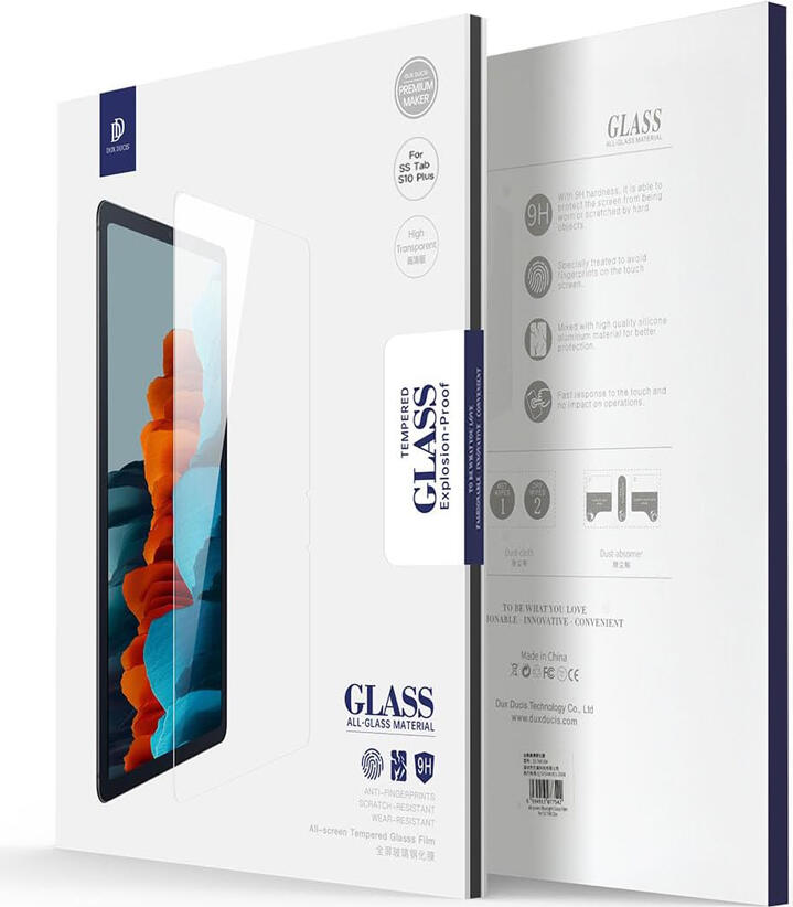 Protectie Ecran Sticla Temperata Dux Ducis pentru Samsung Galaxy Tab S10 Plus, S9 Plus, S9 FE Plus, S8 Plus, S7 Plus, S7 FE, 12.4 inch, Duritate 9H, 2.5D
