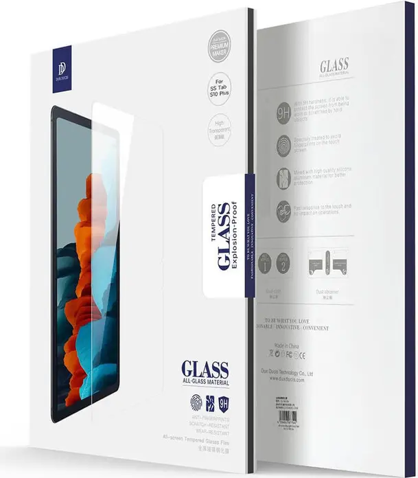 Protectie Ecran Sticla Temperata Dux Ducis pentru Samsung Galaxy Tab S10 Plus, S9 Plus, S9 FE Plus, S8 Plus, S7 Plus, S7 FE, 12.4 inch, Duritate 9H, 2.5D
