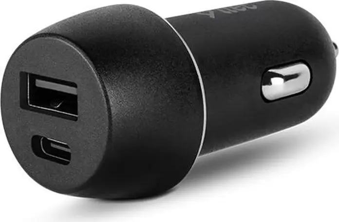 Incarcator Auto ttec Car Charger Duo Dual Port cu USB-C 30W PD si USB-A 18W QC, Adaptor Universal 12/24V pentru Smartphone-uri si Tablete, Negru