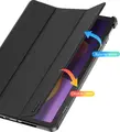 DUX DUCIS DOMO Case for Xiaomi Redmi Pad 2, PU Leather Folio Cover with Auto Sleep/Wake, Tri-fold Stand, Shockproof Protective Shell, Black