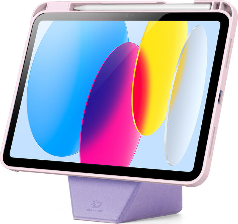 Чехол для планшета DUX DUCIS VERS для Apple iPad 10 (2022) и iPad 11 (2025), Розовый, защита корпуса 360 из PU PC TPU, плавающая подставка, слот для стилуса, Auto Sleep Wake