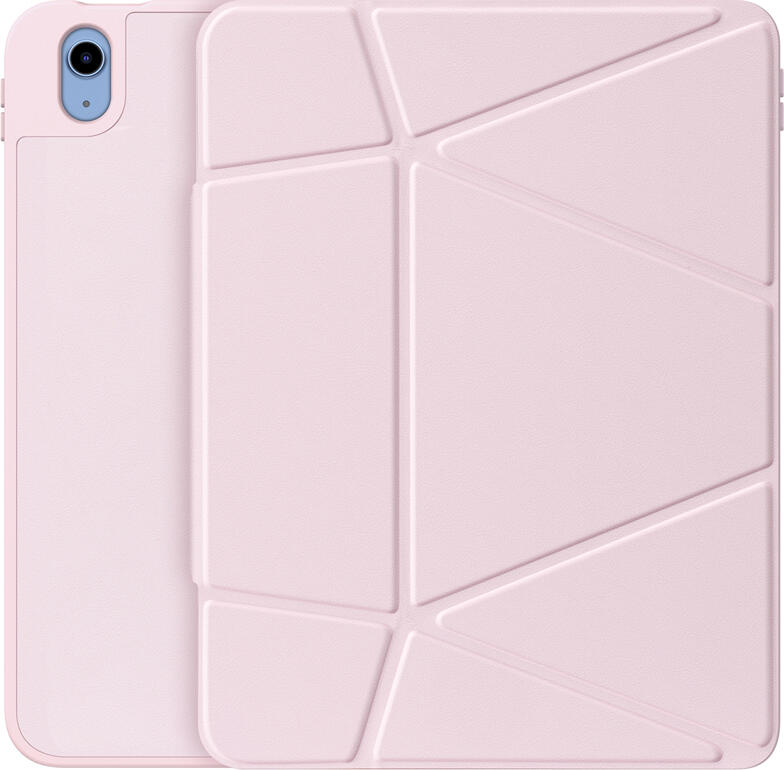 Чехол для планшета DUX DUCIS VERS для Apple iPad 10 (2022) и iPad 11 (2025), Розовый, защита корпуса 360 из PU PC TPU, плавающая подставка, слот для стилуса, Auto Sleep Wake