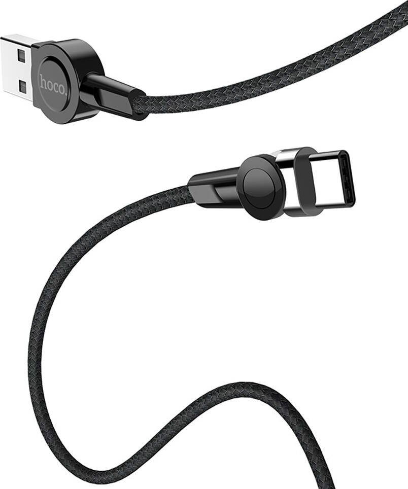 Hoco Cable USB to Type-C Magnetic S8 2.4A 1.2m, Black