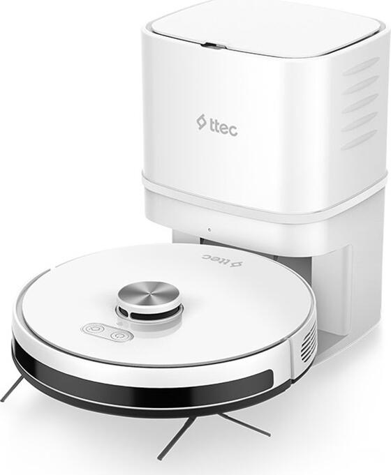 ttec Robot Vacuum with Automatic Dust Disposal Robi ProMaster+, White