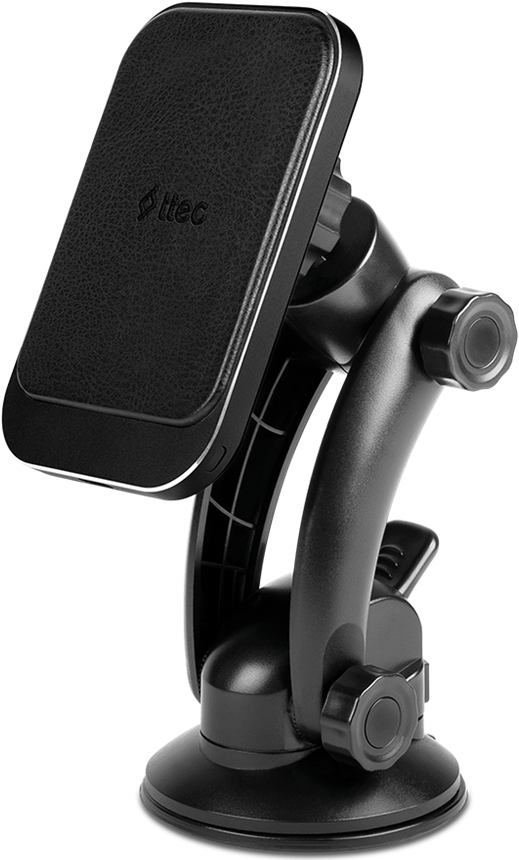 ttec AirCharger Drive M 2KS18 MagSafe Wireless Car Charger and Phone Holder, 7.5W, USB-C PD 3.0, Vacuum Suction and Air Vent Mount, Black