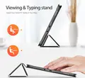DUX DUCIS DOMO Case for Xiaomi Redmi Pad SE, PU Leather Folio Cover with Magnetic Auto Sleep/Wake, Shockproof PC Shell and Foldable Stand, Black