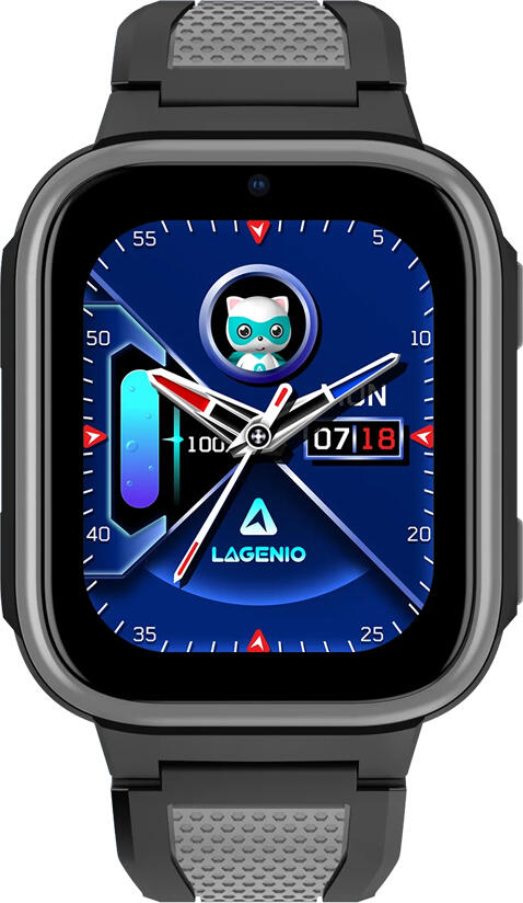 Lagenio K10 Kids Smartwatch 4G GPS Tracker, Black, IP68 Waterproof, Voice & Video Calls, SOS, Geo-Fence, Pedometer, Class Mode for Children 5-12 Years