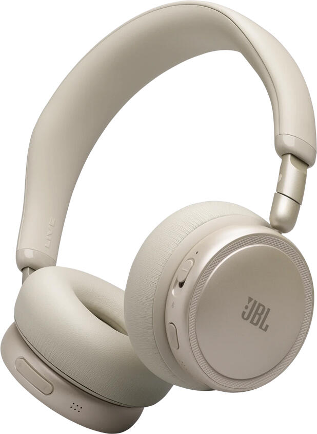 Беспроводные накладные наушники JBL Live 680NC с адаптивным шумоподавлением 2.0, динамическими драйверами 40 мм, аккумулятором до 80 ч, Bluetooth 6.0, бежевые