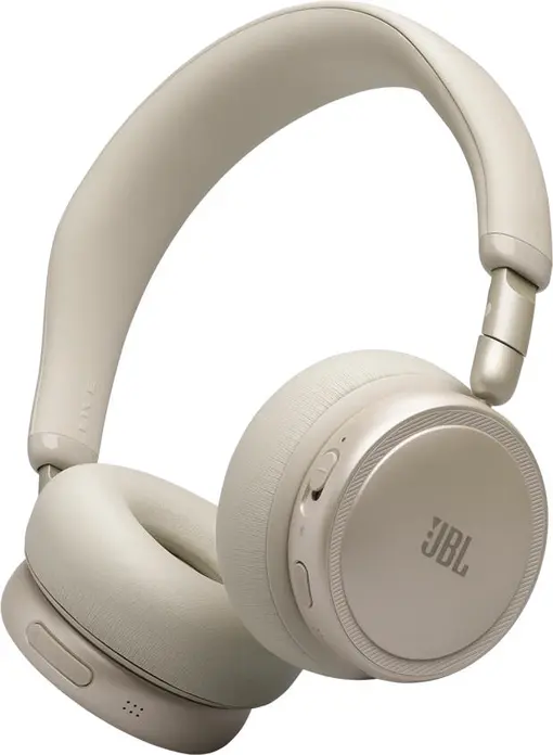 Беспроводные накладные наушники JBL Live 680NC с адаптивным шумоподавлением 2.0, динамическими драйверами 40 мм, аккумулятором до 80 ч, Bluetooth 6.0, бежевые
