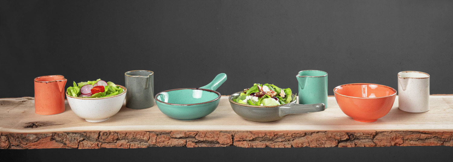 VEGA Sidina Porcelain Milk and Sauce Jug, 200 ml, Beige, Hand-Painted Unique Glaze, Dishwasher and Microwave Safe, Professional Catering