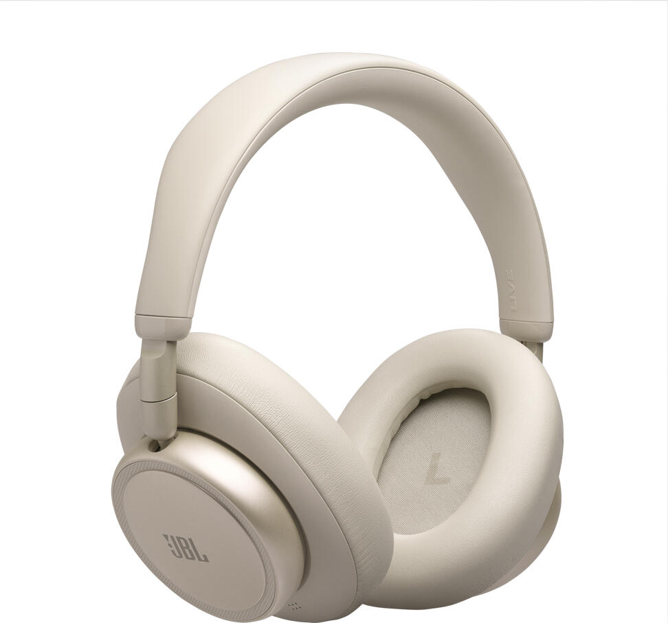 JBL Live 780NC Wireless Over-Ear Headphones - Beige, with Adaptive Noise Cancelling 2.0, 40mm Drivers, 50h Battery Life, Foldable Design, Bluetooth