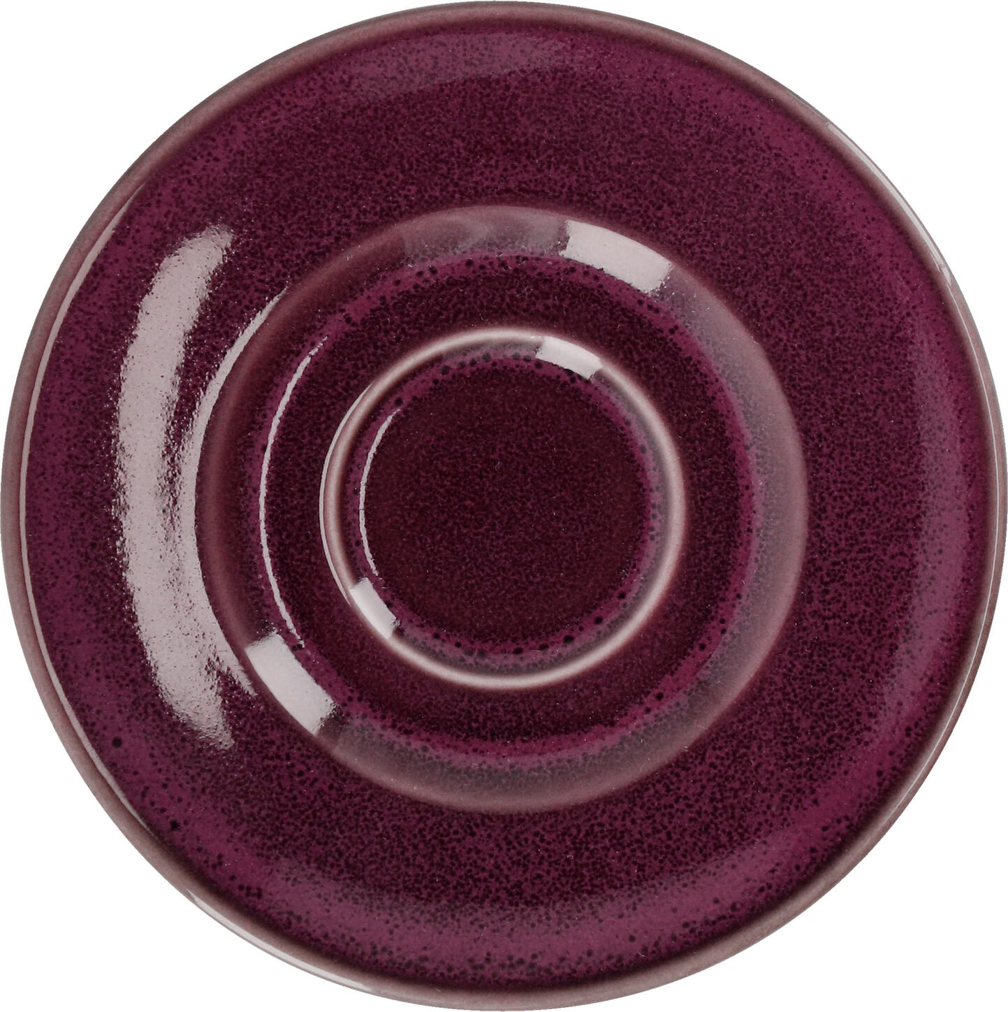 VEGA LUSINI Solutions GmbH Espresso saucer Oriento Espresso-Untertasse Oriento Espresso saucer Oriento; 12.4 cm (Ø); eggplant; round; 6 piece / pack Espresso-Untertasse Oriento; 12.4 cm (Ø); aubergine; rund; 6 Stück / Pack Colorful stoneware espresso saucer. With irregular edges and speckles. Each piece is unique. Dishwasher safe and microwaveable. Farbige Espresso-Untertasse aus Steingut. Mit unregelmäßigen Kanten und Sprenkeln. Jedes Teil ein Unikat. Spülmaschinenfest und mikrowellengeeignet.