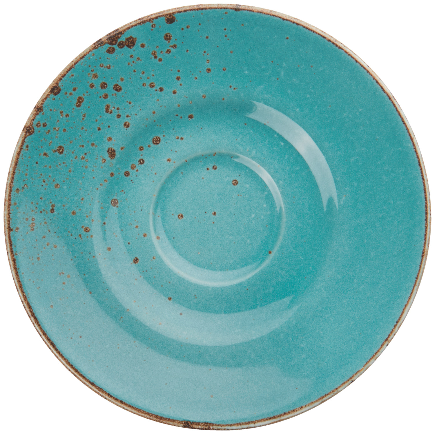 VEGA LUSINI Solutions GmbH Coffee saucer Palana Kaffee-Untertasse Palana Coffee saucer Palana; 16.5 cm (Ø); turquoise; round; 6 piece / pack Kaffee-Untertasse Palana; 16.5 cm (Ø); türkis; rund; 6 Stück / Pack Colored stoneware coffee saucer. With irregular edges and speckles. Each piece is unique. Dishwasher safe and microwaveable. Farbige Kaffee-Untertasse aus Steingut. Mit unregelmäßigen Kanten und Sprenkeln. Jedes Teil ein Unikat. Spülmaschinenfest und mikrowellengeeignet.