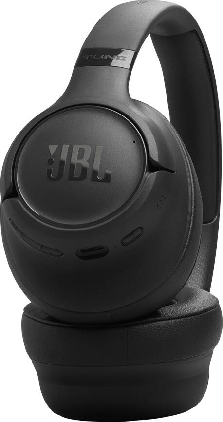 JBL Tune 730BT Wireless Over-Ear Headphones, Black, Pure Bass Sound, 40mm Drivers, 76h Battery Life, Multipoint Connection, USB-C Fast Charge, Foldable