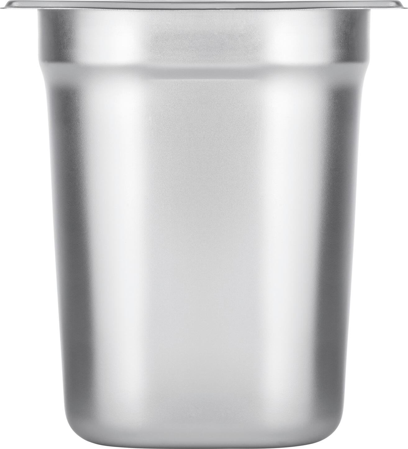 Pulsiva Basic GN 1/1 Container, 28L Stainless Steel Gastronorm Pan, Rustproof, Stacking Cam, Dishwasher Safe, 53 x 32.5 x 20 cm