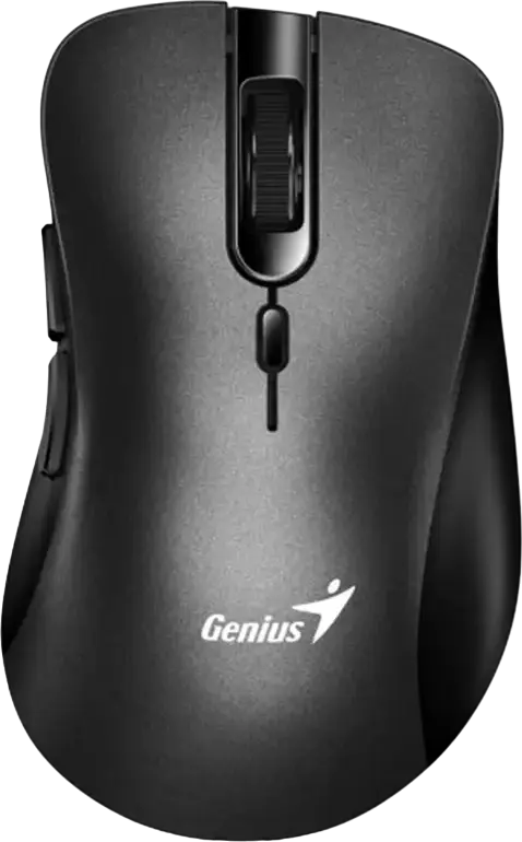 Genius Ergo 8100S Wireless Ergonomic Silent Mouse, 2.4 GHz RF Optical Sensor, Adjustable 800/1200/1600 DPI, 6 Buttons with USB Receiver