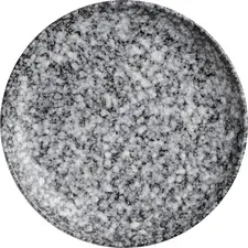 VEGA LUSINI Solutions GmbH Plate Mamaro flat Teller Mamaro flach Plate Mamaro flat; 20 cm (Ø); black/white; round; 6 piece / pack Teller Mamaro flach; 20 cm (Ø); schwarz/weiß; rund; 6 Stück / Pack Colored plate made of stoneware in a round shape. Natural stone look. Without rim. Dishwasher safe and microwaveable. Farbiger Teller aus Steingut in runder Form. Natürliche Steinoptik. Ohne Fahne. Spülmaschinenfest und mikrowellengeeignet.