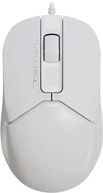 Mouse Optic cu Fir A4Tech FStyler FM12S, USB, Alb, 1200 DPI, 3 Butoane, Click Silentios, Design Ambidextru, Scroll Inteligent, Cablu 150 cm