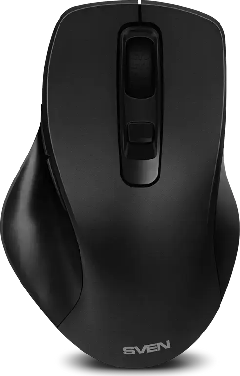 Set Tastatura si Mouse Wireless SVEN KB-C3500W, Receptor Nano USB 2.4 GHz, Tastatura cu Membrana Ergonomica si Taste Multimedia, Mouse Optic 1600 DPI, Negru