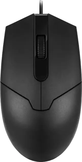 SVEN RX-30 Wired Optical Mouse, 1000 DPI, 3 Buttons, Symmetrical Design, USB Interface, 2m Cable, ABS Plastic, Black