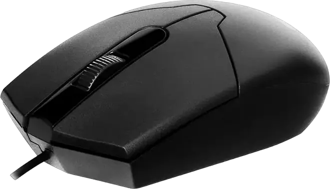 SVEN RX-30 Wired Optical Mouse, 1000 DPI, 3 Buttons, Symmetrical Design, USB Interface, 2m Cable, ABS Plastic, Black