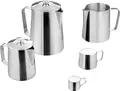 PULSIVA Sacra Tea and Coffee Pot, 1.5 L, 12 cm x 17.5 cm, Seamless Stainless Steel Rostfrei, Dishwasher Safe, Designed by LUSINI Germany, Silver