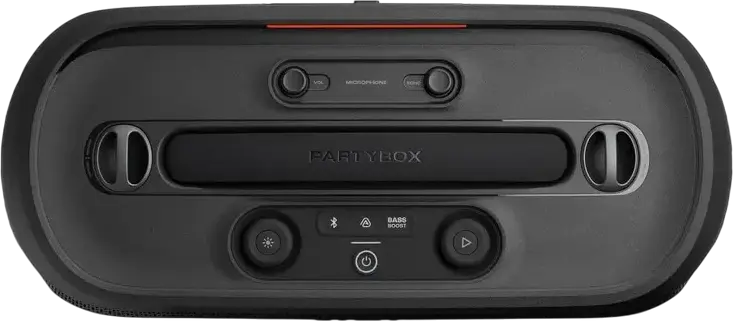 JBL PartyBox On-the-Go 2 Portable Audio System, 100W RMS, Bluetooth 5.4, 15h Battery, Dynamic Lightshow, Wireless Microphone with Echo, Black