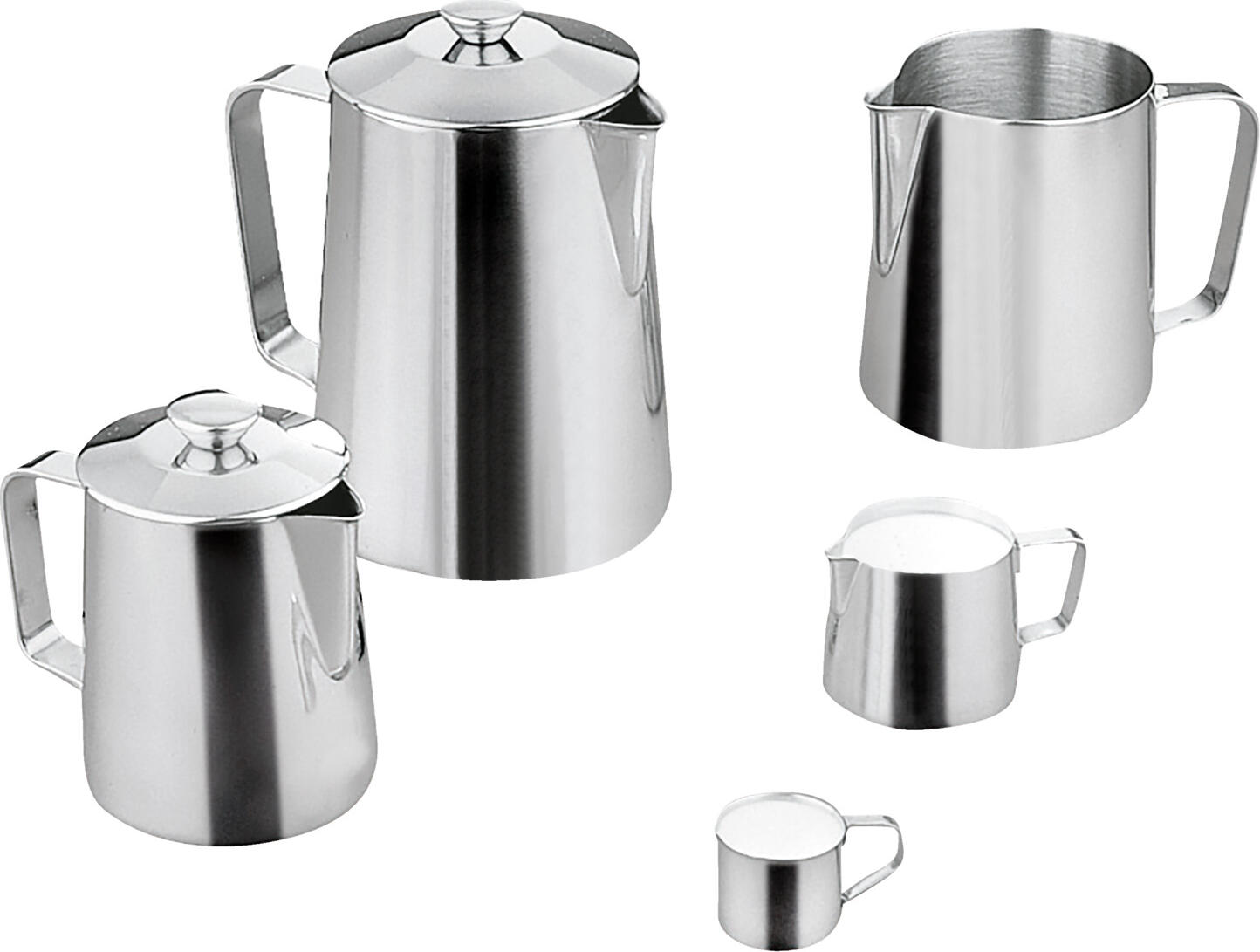PULSIVA Sacra Tea and Coffee Pot, 9 cm x 12.8 cm, Seamless Stainless Steel Rostfrei, Dishwasher Safe, Designed by LUSINI Germany, Silver