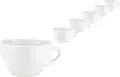 Cana pentru cafea cu lapte Pulsiva Lusini Joy, Albă, 300ml din Porțelan, Compatibila cu Mașina de Spălat Vase și Cuptorul cu Microunde, Design Robust