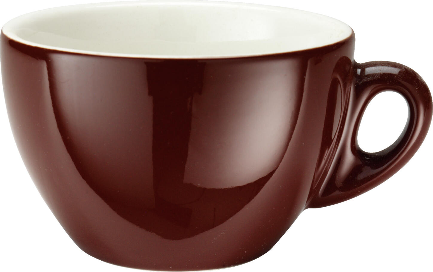 PULSIVA LUSINI Solutions GmbH Milk coffee cup Joy 2.0 Milchkaffeetasse Joy 2.0 Milk coffee cup Joy 2.0; 300 ml, 10.5x6.7 cm (ØxH); brown; round; 6 piece / pack Milchkaffeetasse Joy 2.0; 300 ml, 10.5x6.7 cm (ØxH); braun; rund; 6 Stück / Pack Milk coffee cup made of colored or white porcelain. White inside. Sturdy design. Dishwasher safe and microwaveable. Milchkaffee-Obertasse aus farbigem oder weißem Porzellan. Innenseite weiß. Stabile Ausführung. Spülmaschinenfest und mikrowellengeeignet.