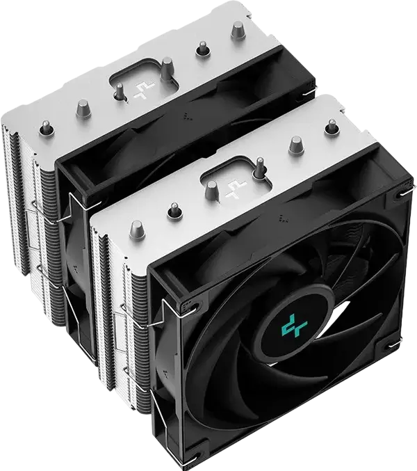 Cooler CPU Deepcool AG620 Dual-Tower, TDP 260W, 6 heatpipe-uri de cupru, 2 ventilatoare PWM de 120mm, Compatibil Intel LGA1851/1700/1200/2066/2011 si AMD AM5/AM4