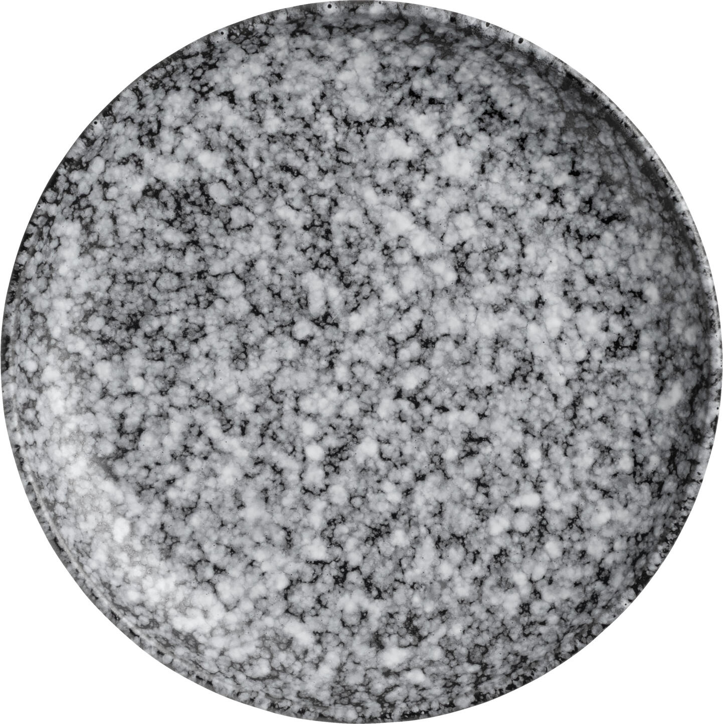 Farfurie Rasa Rotunda VEGA Mamaro, 27 cm, Alb/Negru, Set de 4 piese, Gresie cu Aspect de Piatra Naturala, Compatibila cu Masina de Spalat Vase si Cuptor cu Microunde