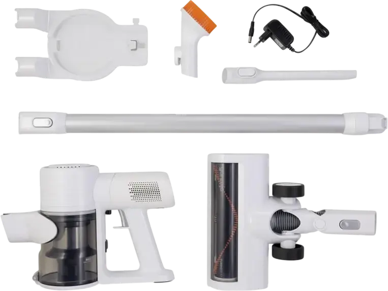 Aspirator Vertical Gorenje SVC216290FFW FreeForce, 130W, Baterie Li-Ion, Rezervor 0.5L, Perie Turbo, Iluminare LED, Alb