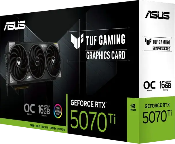 Placa Video ASUS TUF Gaming GeForce RTX 5070 Ti 16GB GDDR7, Arhitectură NVIDIA Blackwell, Răcire cu Triplu Ventilator, PCI Express 5.0, TUF-RTX5070TI-16G-GAMING
