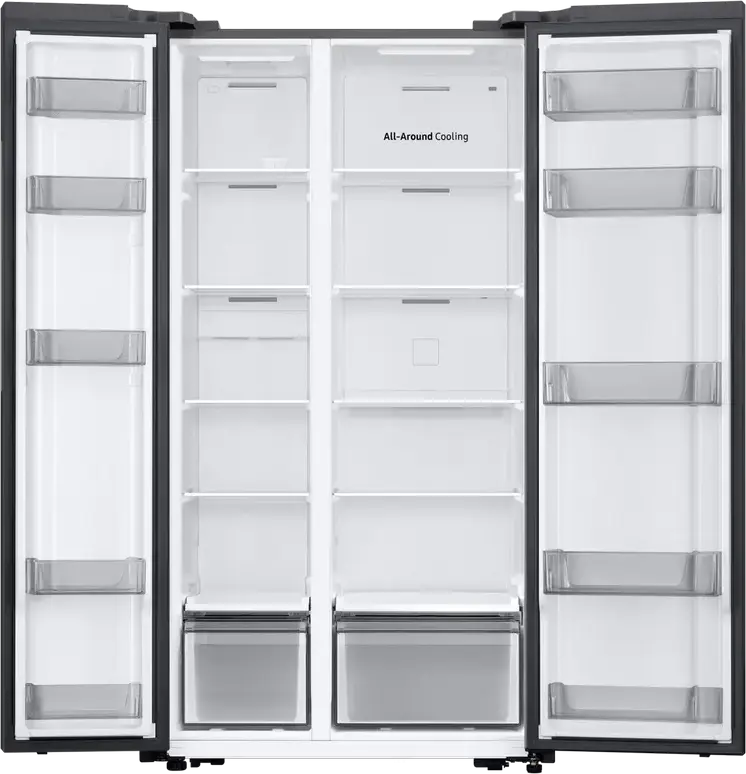 Samsung RS57DG400EM9EO Side-by-Side Refrigerator, 583L Net Volume, No Frost, Digital Inverter Compressor, AI Energy Mode, SmartThings Wi-Fi, Silver