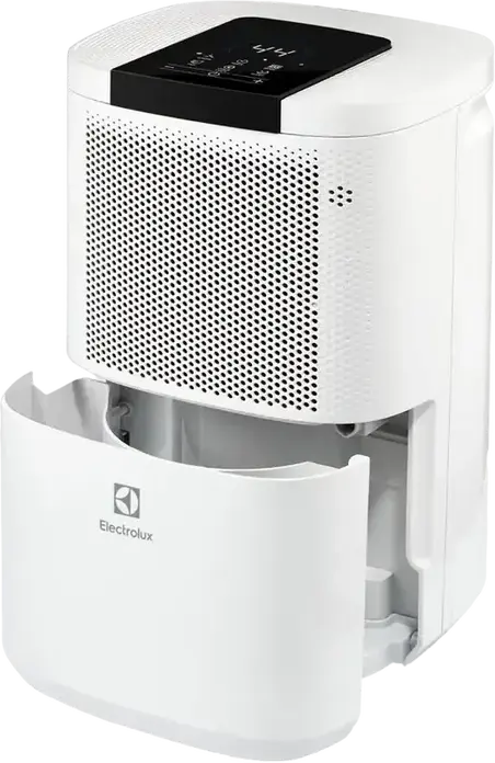 Electrolux EDH-12L Dehumidifier, 15 m2 Coverage, Digital LED Display, Electronic Sensor Control, On/Off Timer, Air Filter, White, 46x28x24 cm