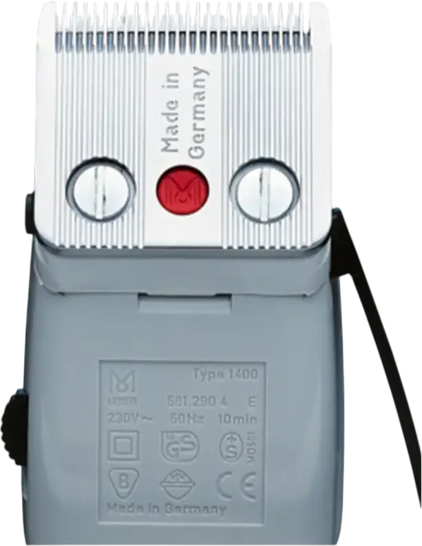 Moser ProfiLine 1400 Professional Hair Clipper, STAR BLADE Stainless Steel, MultiClick 0.7-18mm, Mains-Operated, Made in Germany, Black