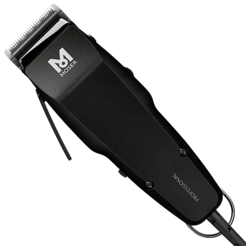 Moser ProfiLine 1400 Professional Hair Clipper, STAR BLADE Stainless Steel, MultiClick 0.7-18mm, Mains-Operated, Made in Germany, Black