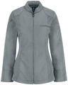 Jobeline Racer Women's Chef Jacket, Size 50, Color Grey, Long-Sleeved Sporty Lightweight Polyester Cotton Blend, Breathable Mesh Panels, Central Zipper, OEKO-TEX Certified