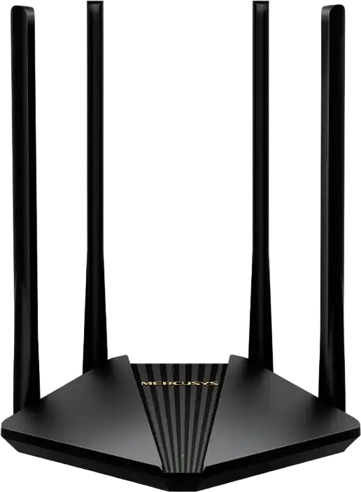 Mercusys MR30G AC1200 Wireless Dual Band Gigabit Router, MU-MIMO, Beamforming, 4 High-Gain Antennas, EasyMesh Compatible, IPv6, Black