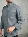 Jobeline Racer Women's Chef Jacket, Grey, Size 46, Long-Sleeved Sporty Lightweight Polyester Cotton Blend, Breathable Mesh Panels, Central Zipper, OEKO-TEX Certified