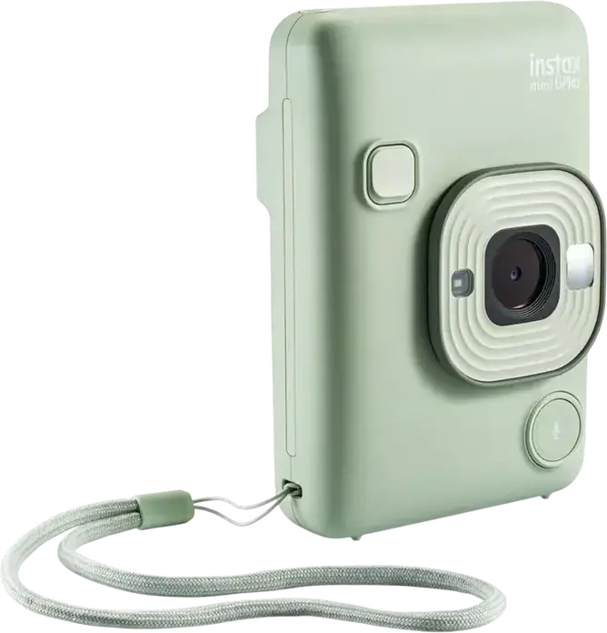 Fujifilm Instax Mini LiPlay Hybrid Instant Camera and Smartphone Printer, 2.7-inch LCD, CMOS Sensor, Micro SD Slot, Sound Recording, Matcha Green