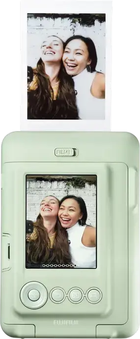 Fujifilm Instax Mini LiPlay Hybrid Instant Camera and Smartphone Printer, 2.7-inch LCD, CMOS Sensor, Micro SD Slot, Sound Recording, Matcha Green